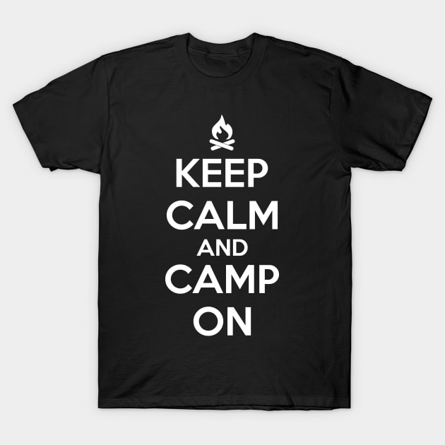 Camping: Keep calm and camp on! T-Shirt by nektarinchen